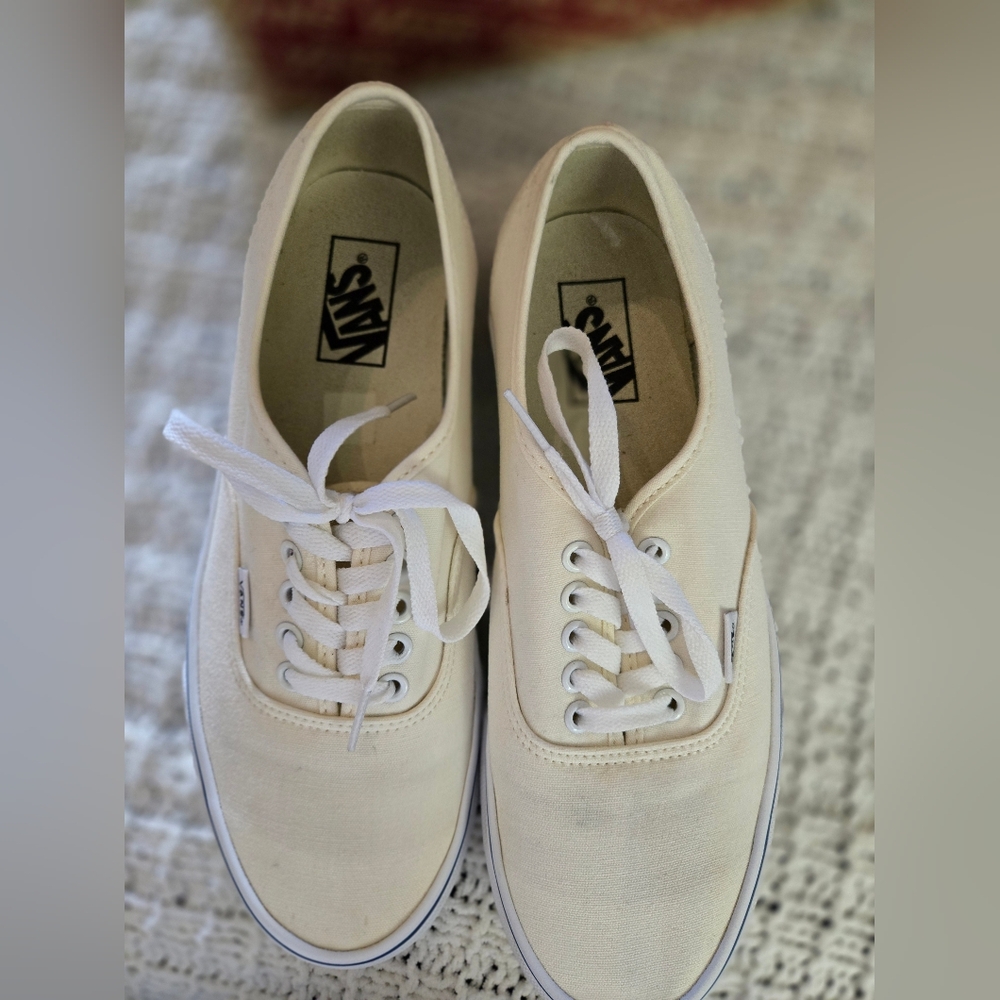 Vans White Canvas Sneakers